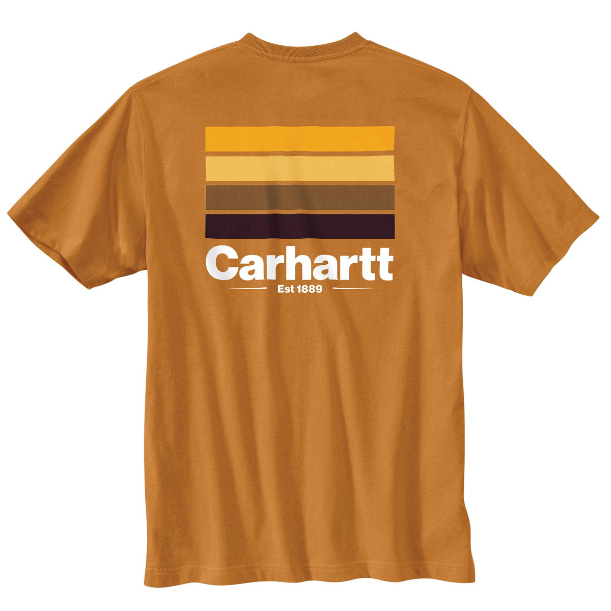 Carhartt Men's Relaxed Fit Heavyweight Short Sleeve Pocket Line Graphic T-Shirt T-Shirts Carhartt