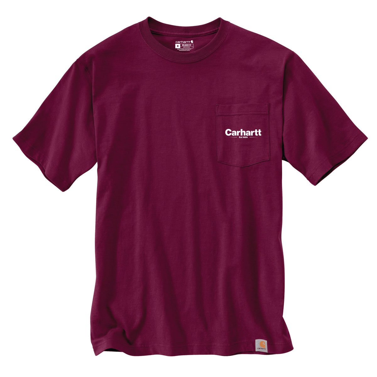 Carhartt Men's Relaxed Fit Heavyweight Short Sleeve Pocket Line Graphic T-Shirt T-Shirts Carhartt Port 2XL Reg