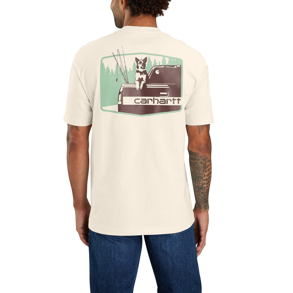 Carhartt Men's Loose Fit Heavyweight Short Sleeve Pocket Dog Graphic Tee T-Shirts Carhartt