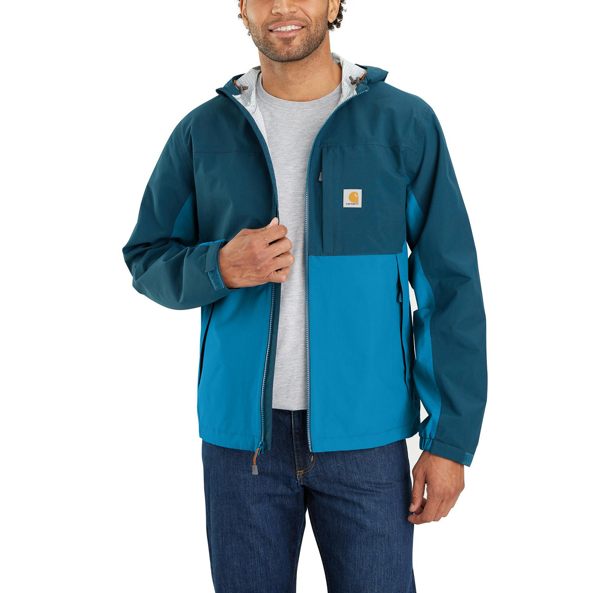Carhartt Men's Storm Defender Relaxed Fit Packable Jacket Jackets & Coats Carhartt Night Blue/Marine Blue 2XL Reg