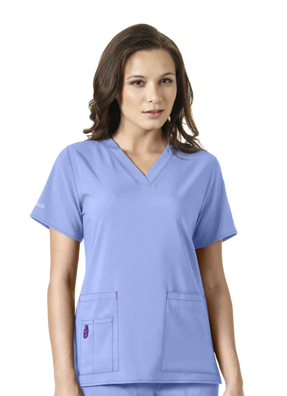 Carhartt Women&#39;s Cross-Flex V-Neck Media Scrub Top - Work World - Workwear, Work Boots, Safety Gear