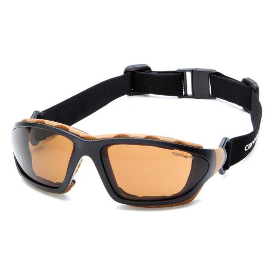 Carhartt Carthage Anti-Fog Safety Glasses_Orange Lens Safety Eyewear Carhartt Black/Tan OS