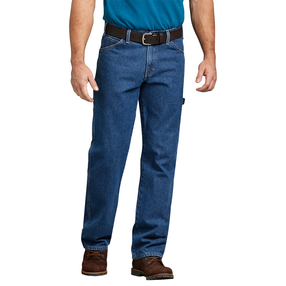 Dickies Men&#39;s Relaxed Fit Carpenter Denim Jean_Stonewashed - Work World - Workwear, Work Boots, Safety Gear