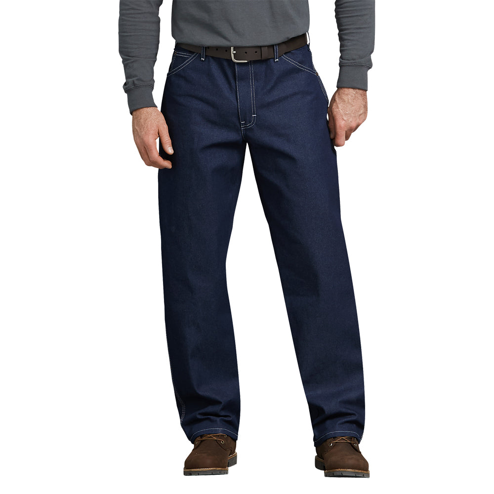 Dickies Men's Relaxed Straight Fit Carpenter Denim Jean Pants Dickies Indigo Blue 30 30 Inseam