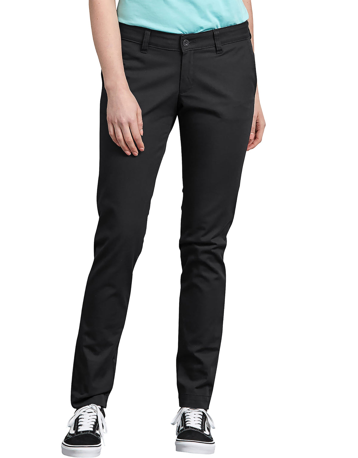 Dickies Women's Skinny Fit Stretch Twill Pant Pants Dickies Black 0 Reg