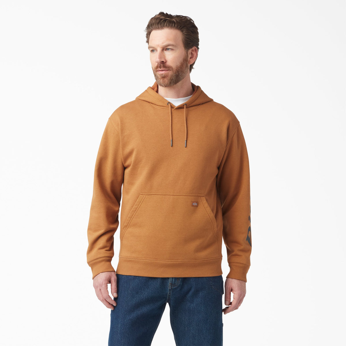 Dickies Men&#39;s Water Repellent Sleeve Logo Hoodie - Work World - Workwear, Work Boots, Safety Gear