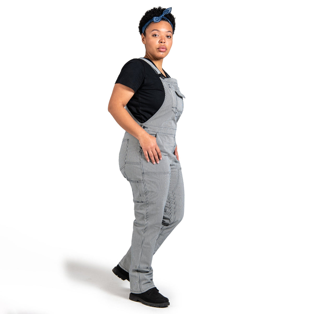 Dovetail Workwear Women&#39;s Freshly Overall_Indigo Stripe - Work World - Workwear, Work Boots, Safety Gear