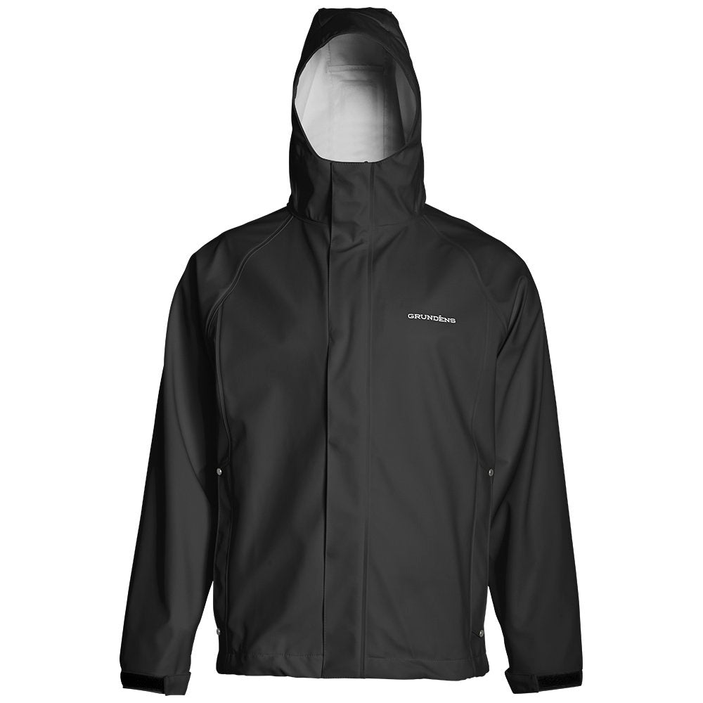 Grundéns Men's Neptune 319 Waterproof Hooded Commercial Fishing Jacket Rainwear Grundens Black 2XL Reg