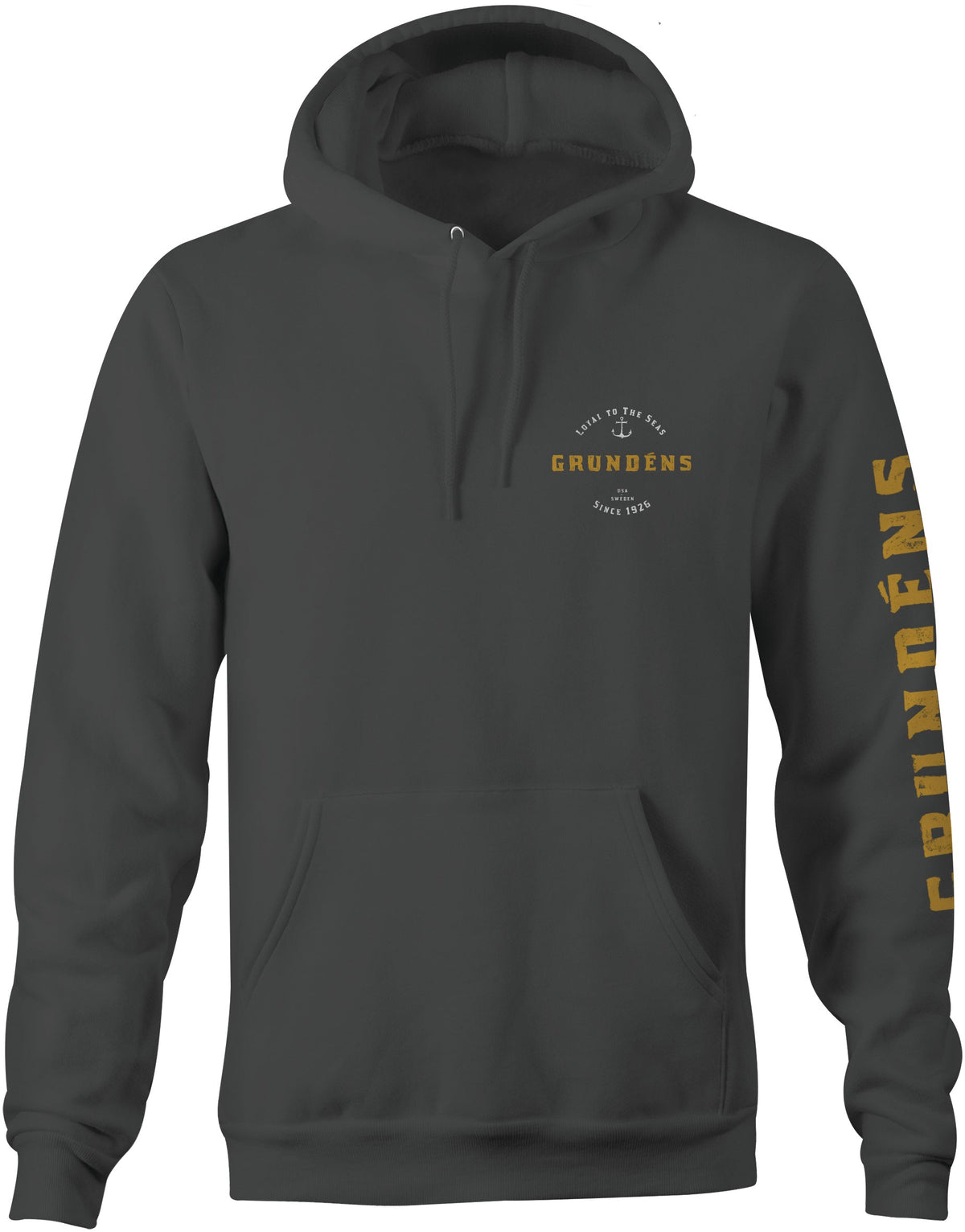 GrundÃ©ns Men's Rope Knot Logo Hoodie Sweatshirts & Hoodies Grundens Iron Grey 2XL Reg