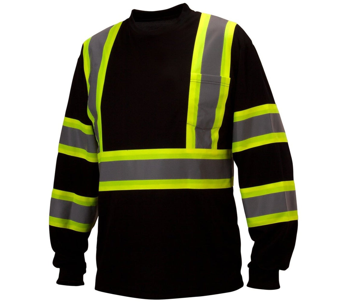 Pyramex Men&#39;s Enhanced Hi-Vis Long Sleeve Shirt - Work World - Workwear, Work Boots, Safety Gear