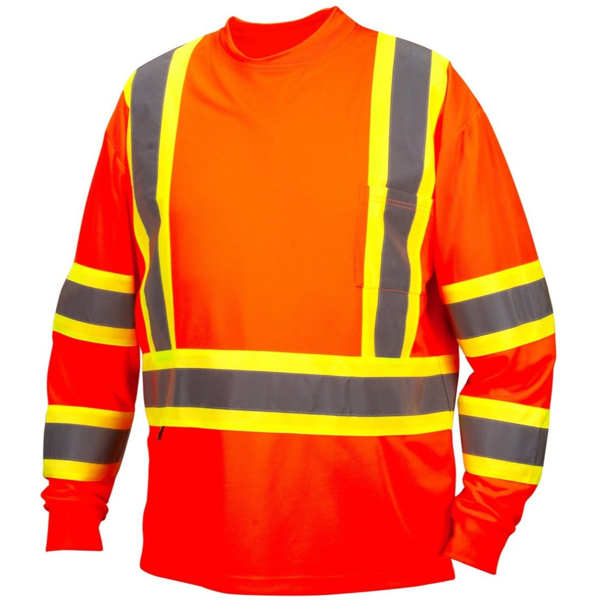 Pyramex Men&#39;s Hi-Vis Long Sleeve Shirt - Work World - Workwear, Work Boots, Safety Gear