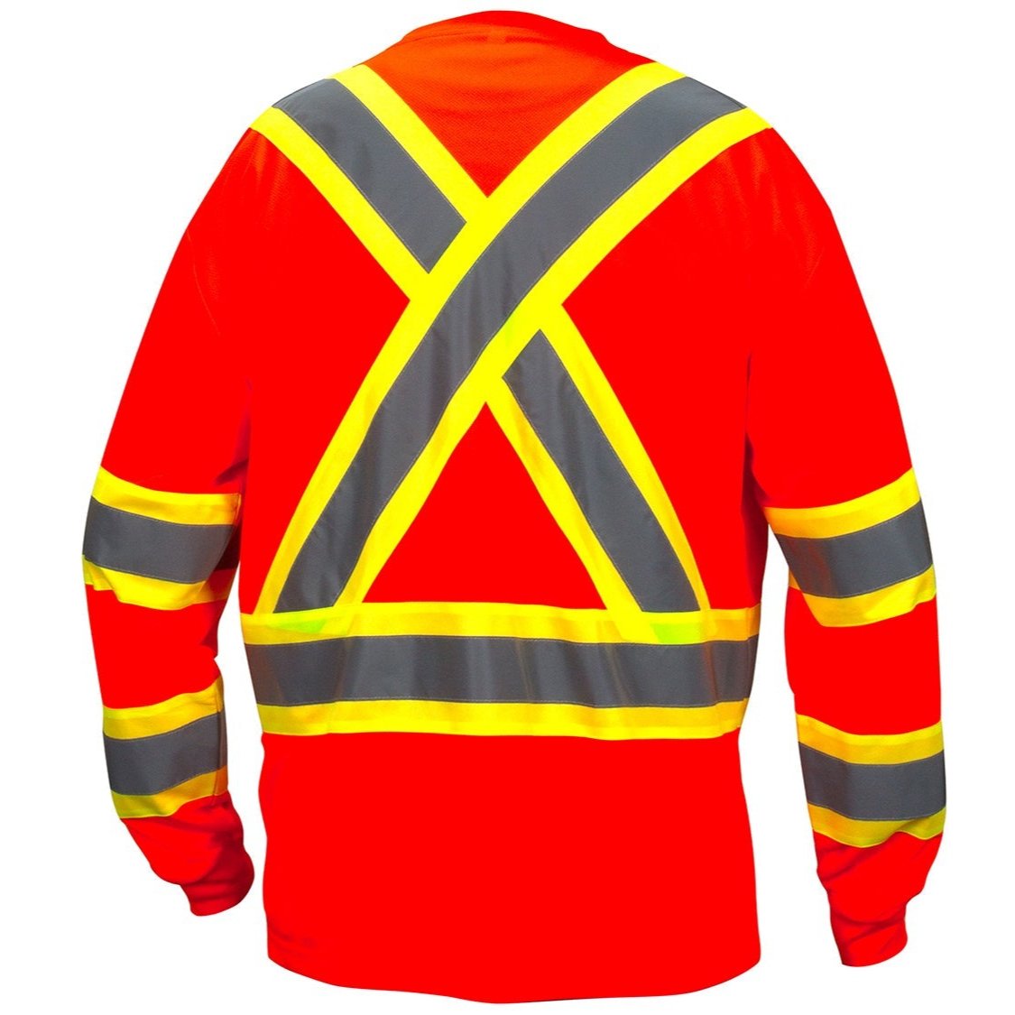 Pyramex Men&#39;s Hi-Vis Long Sleeve Shirt - Work World - Workwear, Work Boots, Safety Gear