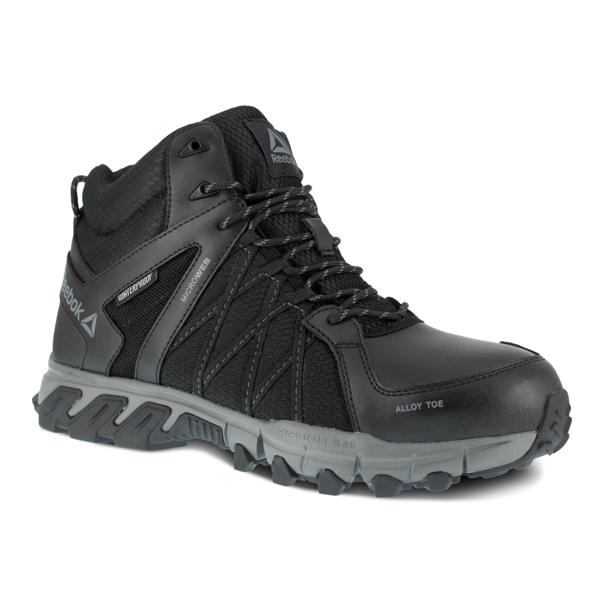 Reebok Work Men's Trailgrip Waterproof EH Alloy Toe Mid Work Boot Work Boots Reebok Work