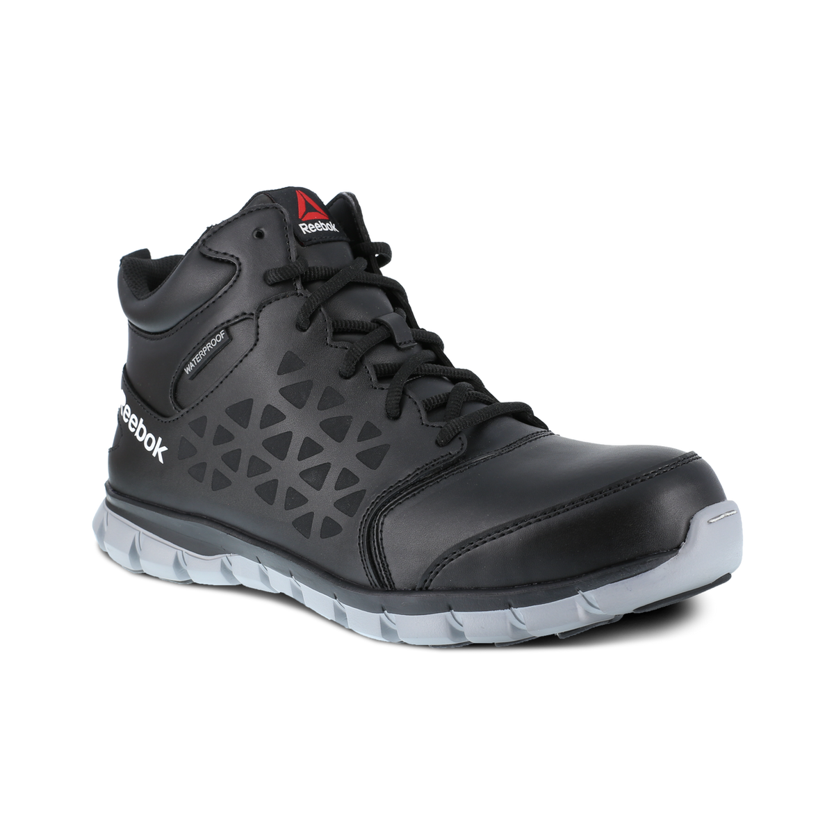 Reebok Work Men's Sublite Cushion Waterproof Comp Toe Mid Shoe Work Shoes Reebok Work