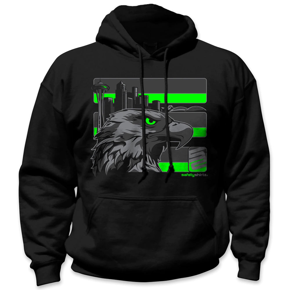 SafetyShirtz Men&#39;s Seattle Stealth Hoodie_Green - Work World - Workwear, Work Boots, Safety Gear