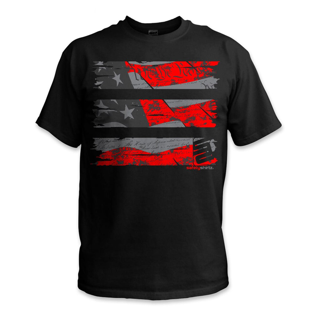 SafetyShirtz Men&#39;s Old Glory Stealth Safety T-Shirt - Work World - Workwear, Work Boots, Safety Gear