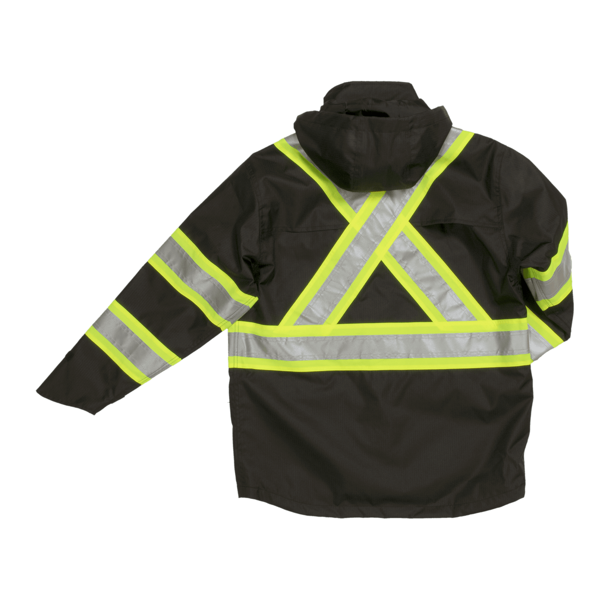Tough Duck C1 Hi-Vis Waterproof Snap-Front Safety Rain Jacket Rainwear Tough Duck