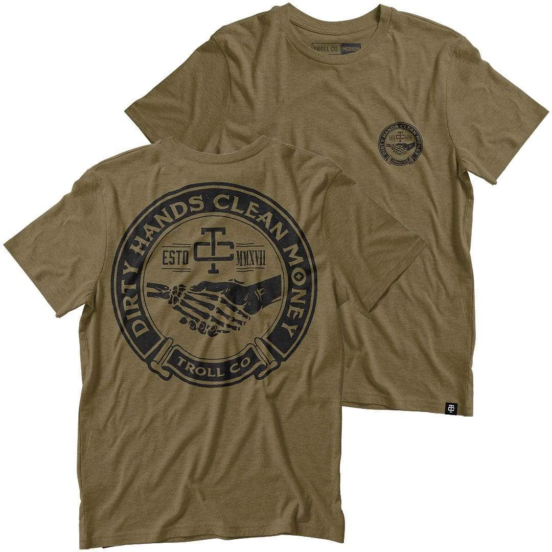 Troll Co. Men's "Dirty Hands Clean Money" Haggler Short Sleeve T-Shirt T-Shirts Troll Co.