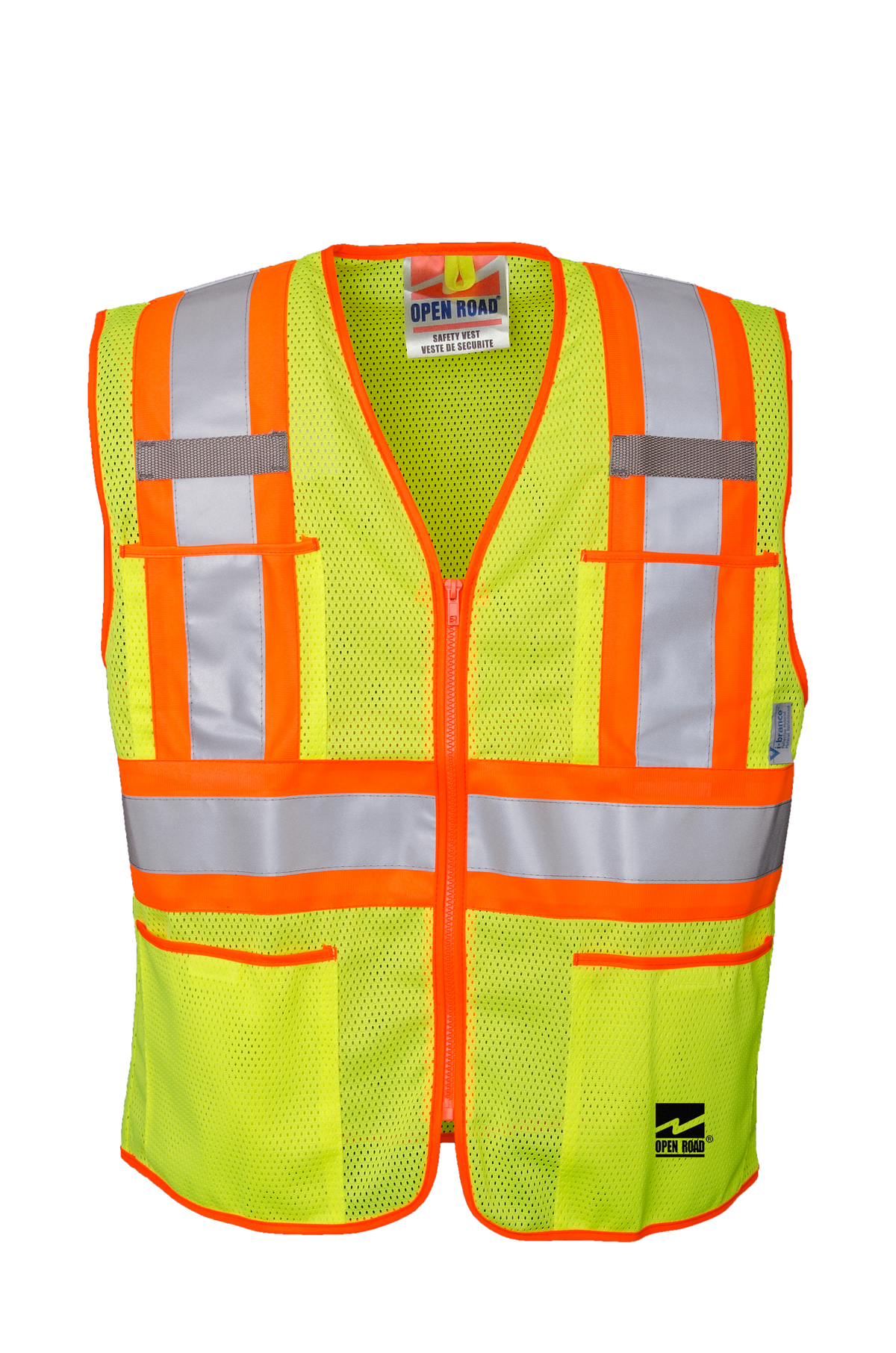 Viking Men's Open Road® Zipper Safety Vest_Green Vests Viking