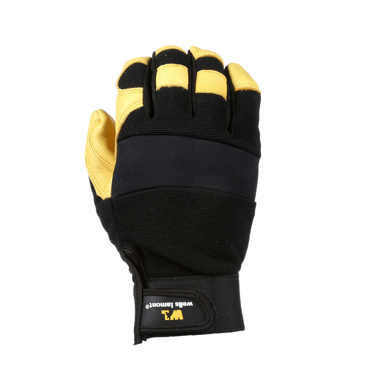 Wells Lamont Men&#39;s Deerskin Leather Palm Hybrid Stretch Spandex Work Gloves - Work World - Workwear, Work Boots, Safety Gear