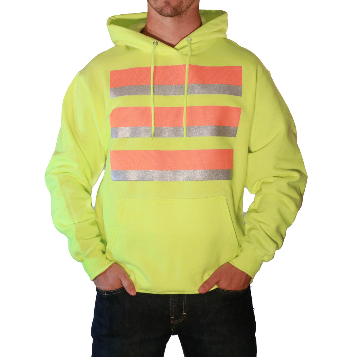 Whistle Workwear Safety Hoodie_Safety Green Sweatshirts & Hoodies Whistle Workwear Safety Green 2XL Reg