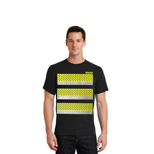 Whistle Workwear Safety Diamond Plate Short Sleeve T-Shirt_Black - Work World - Workwear, Work Boots, Safety Gear
