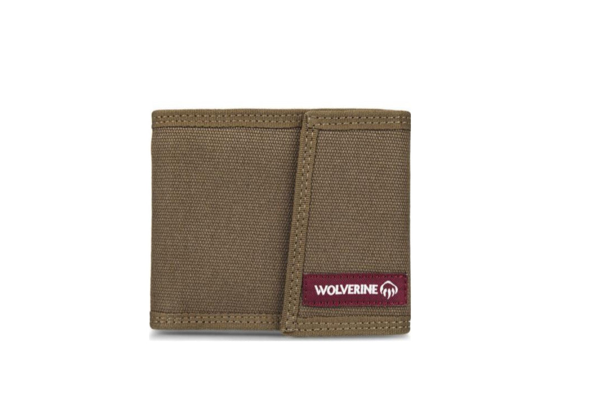 Wolverine Guardian Cotton Bifold Velcro RFID Wallet Wallets Wolverine Chestnut OS