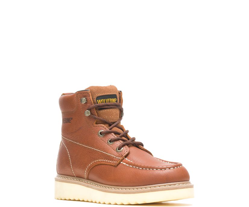 Wolverine Men's Moc-Toe Wedge 6" Soft Toe Work Boot Work Boots Wolverine