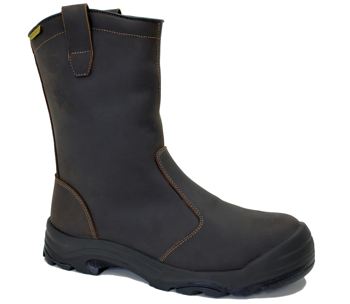 Work Zone Comp Toe Wellington Boot Work Boots Work Zone Brown 10 M